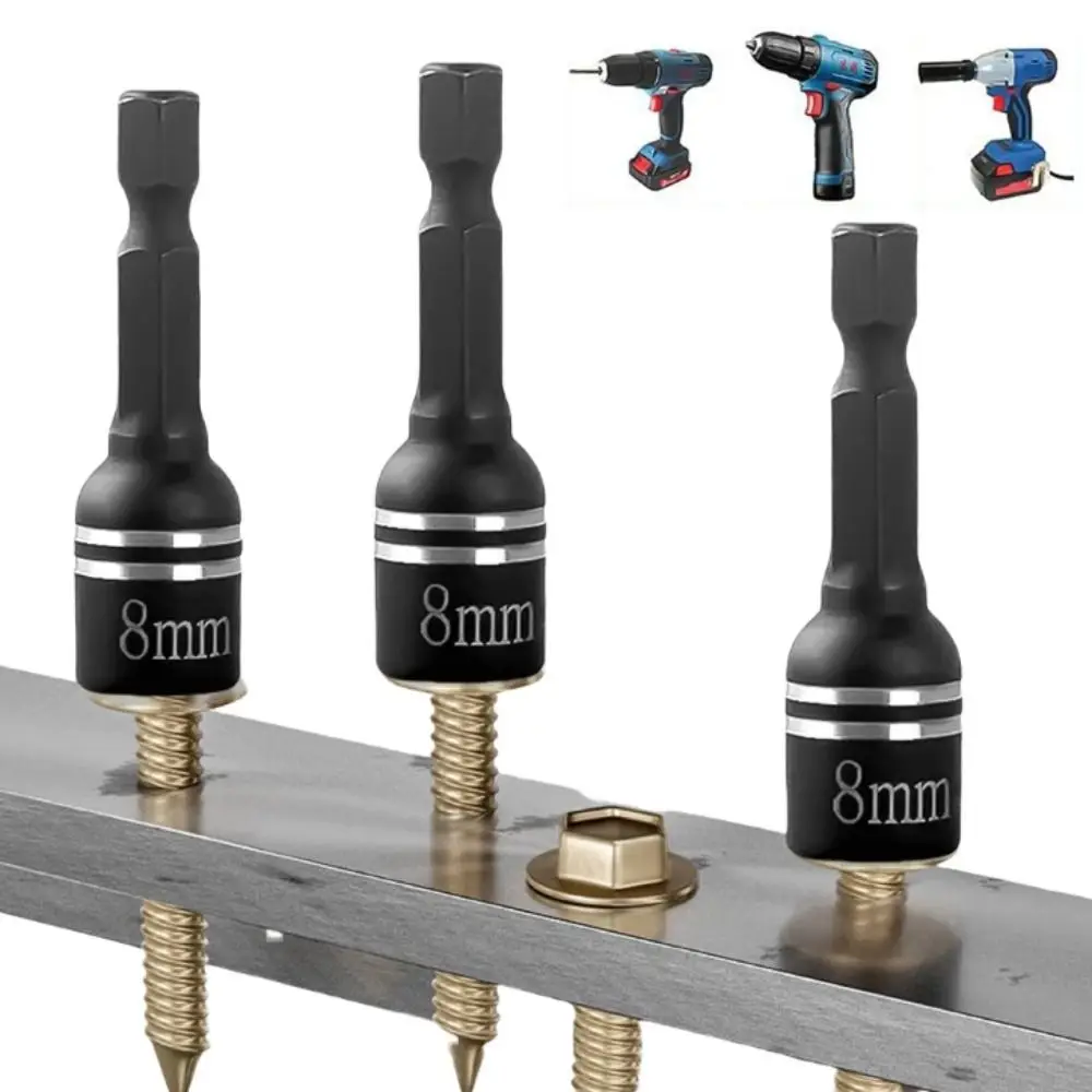 

8mm Size Magnetic Nut Screwdriver Hexagonal Socket Magnetic Design Hex Shank Driver High-quality Materials Length Hex Socket