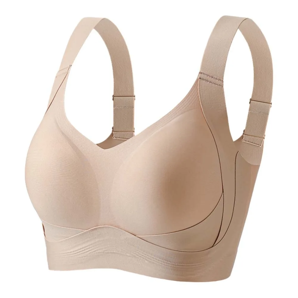 

Ice Silk Large Wireless Bra Lingerie Large Size Underwear for Women Slim Adjustable Seamless Support Bra Female