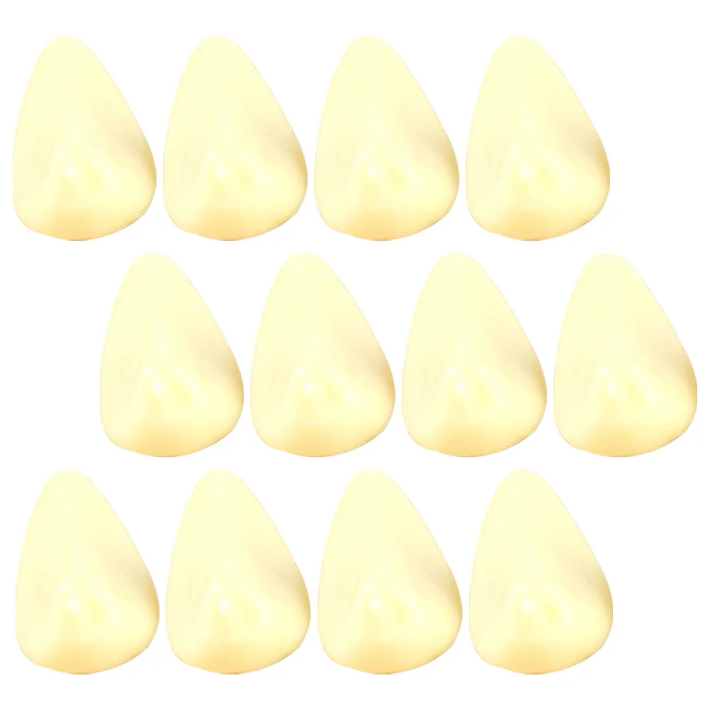 12 Pcs Peppers Artificial Garlic Cloves Realistic Vegetable Onion White Simulation Flakes Decor