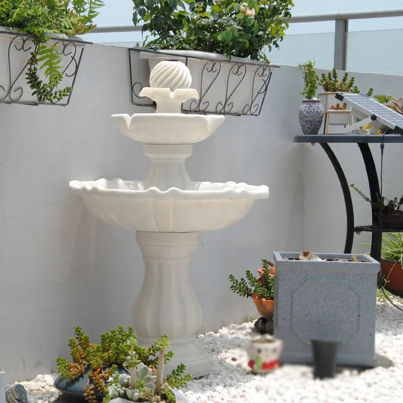 

Наружный фонтан на солнечной энергии, автоматический циркулирующий садовый декор для двора, пейзажа, желаний, бассейна