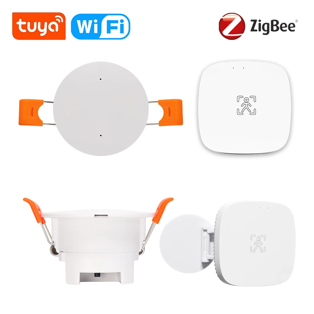 Tuya ZigBee WiFi MmWave czujnik ruchu obecności człowieka 5.8G 24G Radar jasność czujnik wykrywania odległości oddechu automatyka domowa