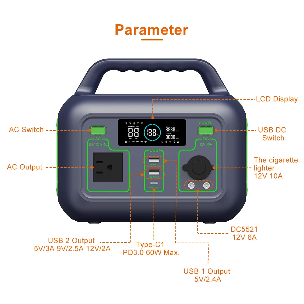 xx-Cheap Price Small Whole House Camping Outdoor Lithium Energy Storage Portable Solar Generator Power Banks 300w Power Supply