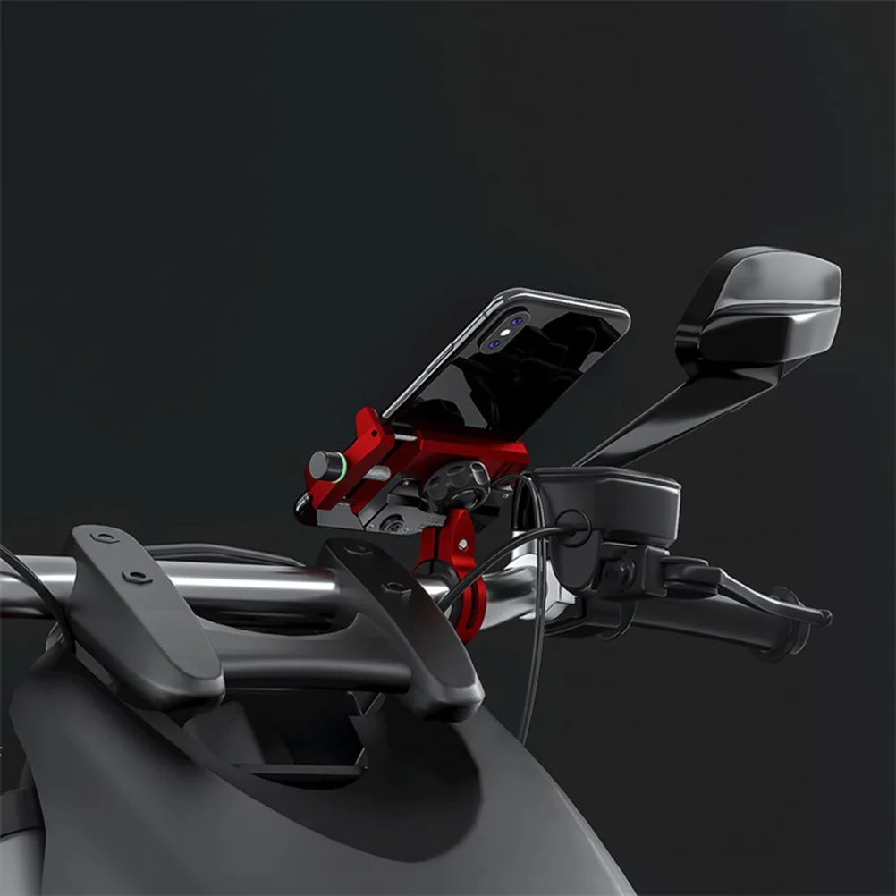 

Motorcycle Phone Charging Holder Aviation Aluminum Alloy Waterproof Ip66 Usb Fast Charging 3.5-6.5 Inch Universal Motorbike