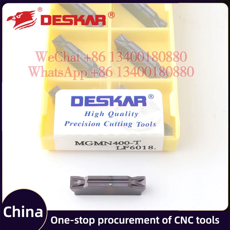 DESKAR 100% 오리지널 정품 Cnc 블레이드 MGMN200 MGMN250 MGMN300 MGMN400 T LF6018 TF618 양면 절단 및 슬로팅 블레이드