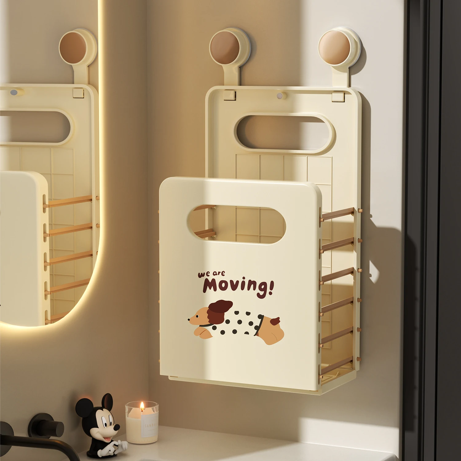 

Creative Foldable Dirty Laundry Basket Bathroom Bathing Room Storage Basket for Clothes Home Use Environmental PP Material