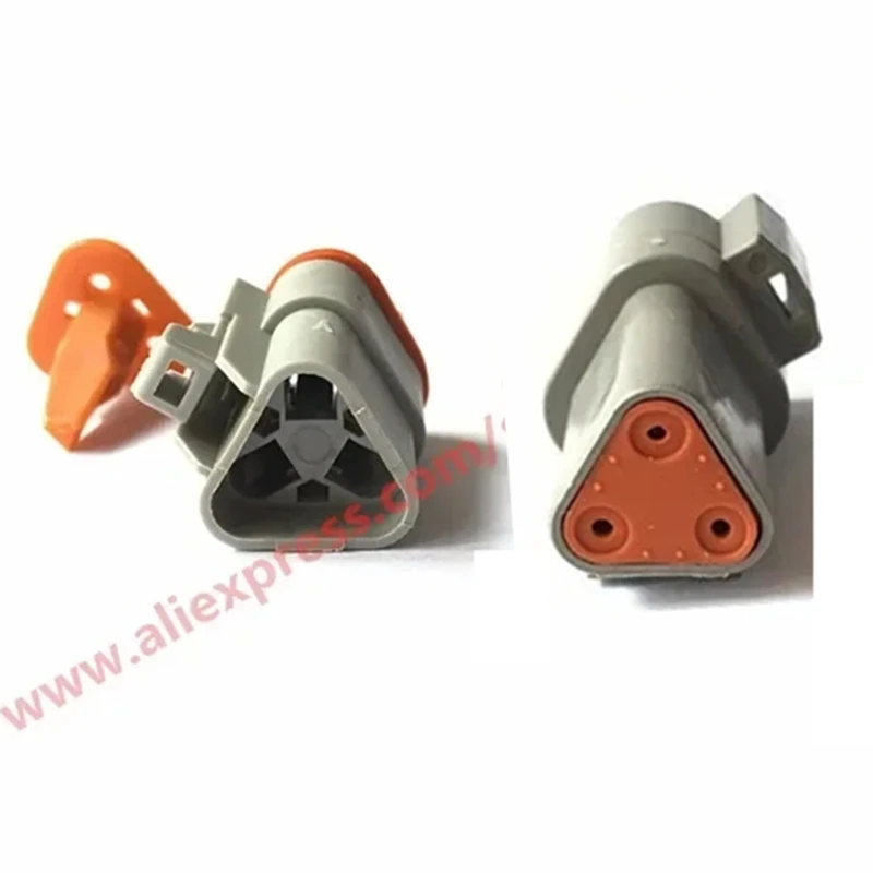 1 Set 3 Pin Female Male Waterproof Electrical Wire Connector Plug Deutsch Enhanced Seal Shrink Boot Adapter DT06-3S DT04-3P