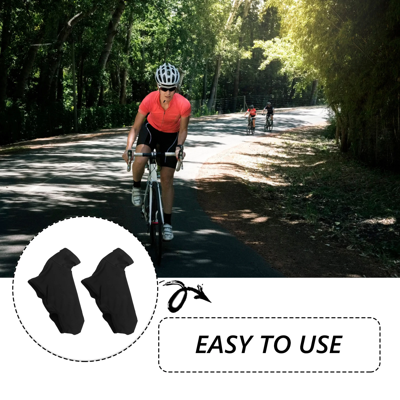 

Outdoor Sports Shoe Cover for Cycling Men Women Black L Low-Profile Ankle Fit Anti-Slip Belt Secure Fit Lightweight Shoe Covers