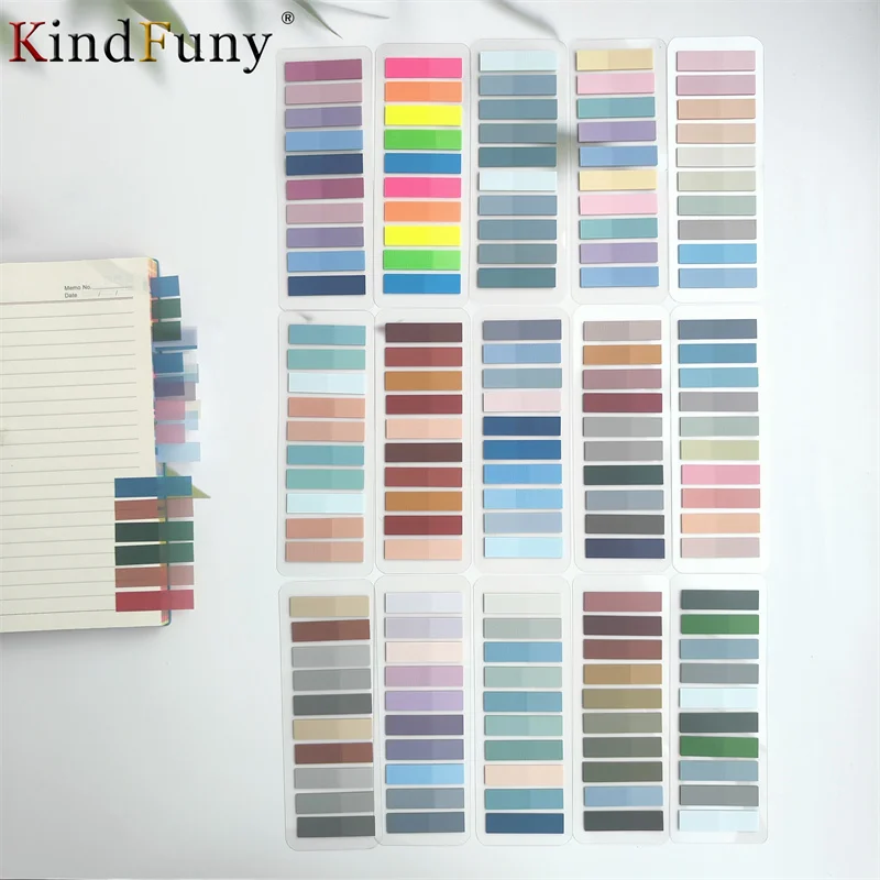 200 Sheets Stickers Transparent Sticky Notebook Pads Notepads Clear Bookmark Read Book Stationery School Supplie