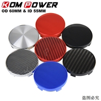 4PCS OD 60MM / ID 55MM Wheel Center Cap Blank Silver Red Blue Carbon Fiber No Logo Wheel Cover Hub Cap Rim Cap