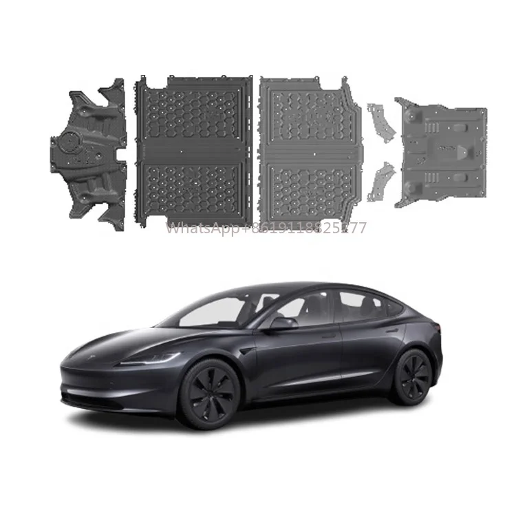 AccessorySetBatteryCover 3D Underbody Protection Aluminum Alloy Chassis Guard Skid Plates Durable Steel Constructionfor Model 3