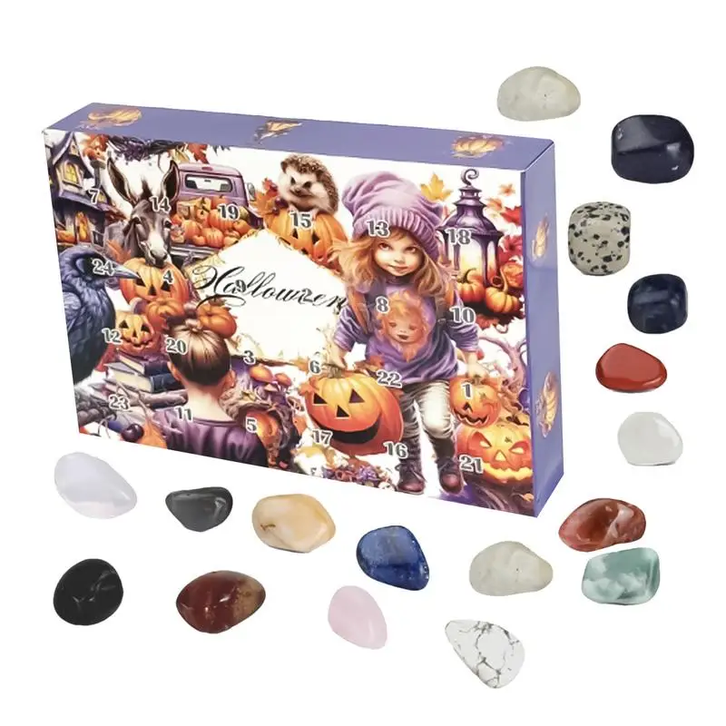 Halloween Advent Calendar 2024 Rock Collection Advent Calendar Minerals Gemstones Advent Calendar For Kids Girls Boys Adults