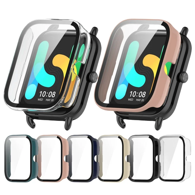 

Hard PC Case Glass For Haylou haylou RS4 Plus LS11 LS12 Full Cover Screen Protector Bumper Shell Protective Case