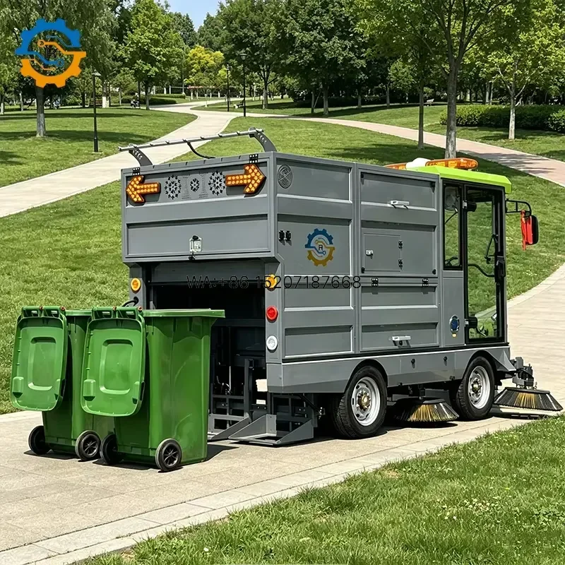 Wmwmnu for ROD Custom Floor Sweepers Cleaning with Garbage Bin and Washer Cleaner for Sanitation