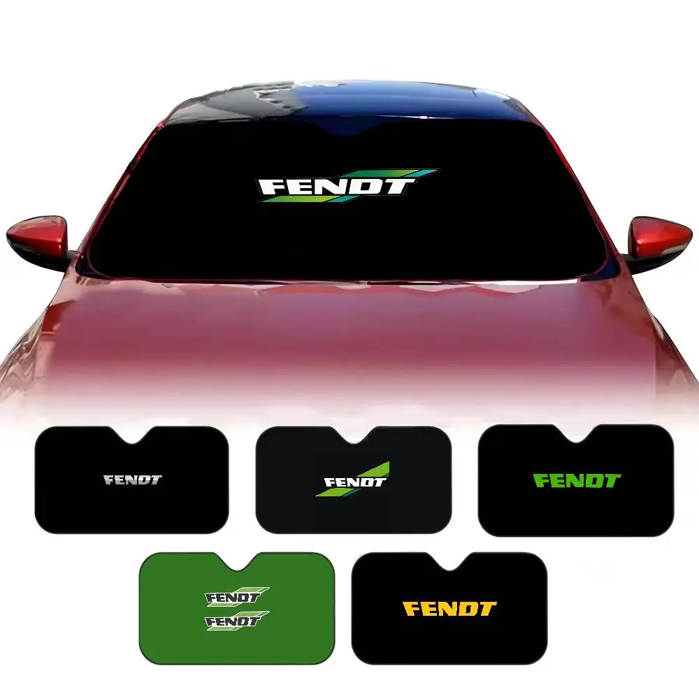 Farming Tractor Fendt Novelty Car Front Windshield Sunshade 70x130cm Cartoon Foils Car Window Windscreen Cover