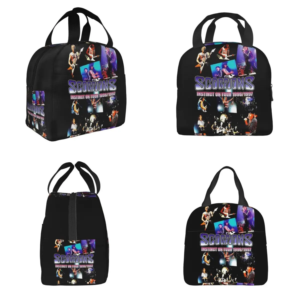 

Scorpions Band Lunch Bags Insulated Bento Box Waterproof Lunch Tote Leakproof Cooler Thermal Bag for Woman Girl School