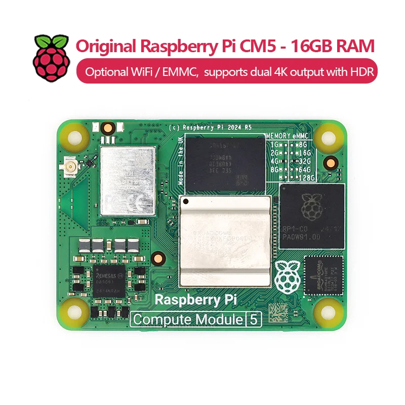 Picture 3: Original Raspberry Pi Compute Module 5 CM5 module with 16GB RAM, optional WiFi / EMMC, CM5116064 CM5016016 CM5016032 CM5016064