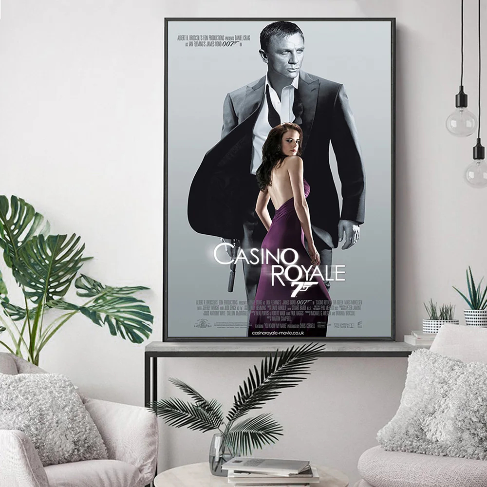 كازينو رويال تجسس محاكاة ساخرة الفيلم الفن طباعة ملصق الفيلم ملصقات الحائط غرفة الفيديو السينما قماش اللوحة ديكور