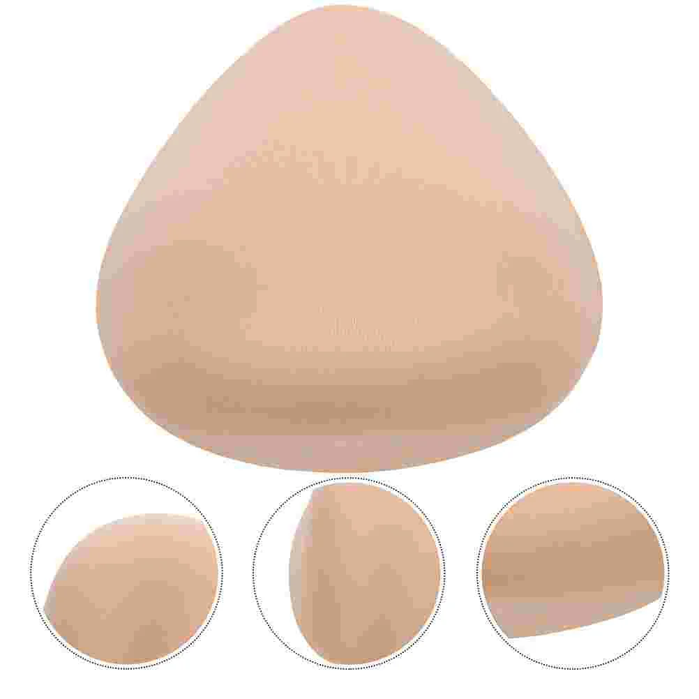 2 Pcs Orteil Triangular Sponge Prosthetic Breast Padding Insert Women Inserts Women's Push up Sticky