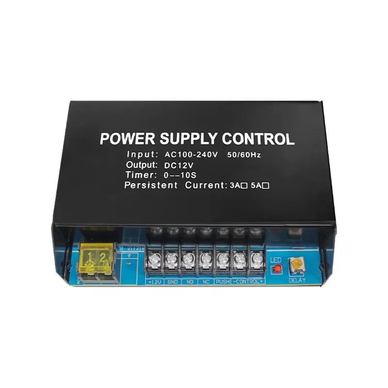 Switching Power Supply AC100-240V To DC12V 5A For Access Control LED Cctv Camera  Alarm System 0-10s Time Delay