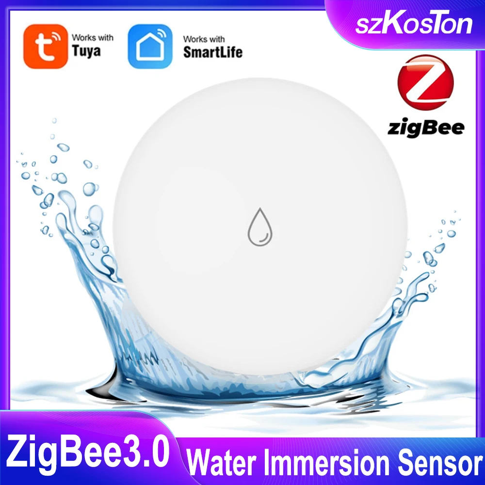 

ZigBee Tuya Water Leakage Detector Smart Home Automation Overflow Alert Smart Life APP Remote Monitoring Water Immersion Sensor