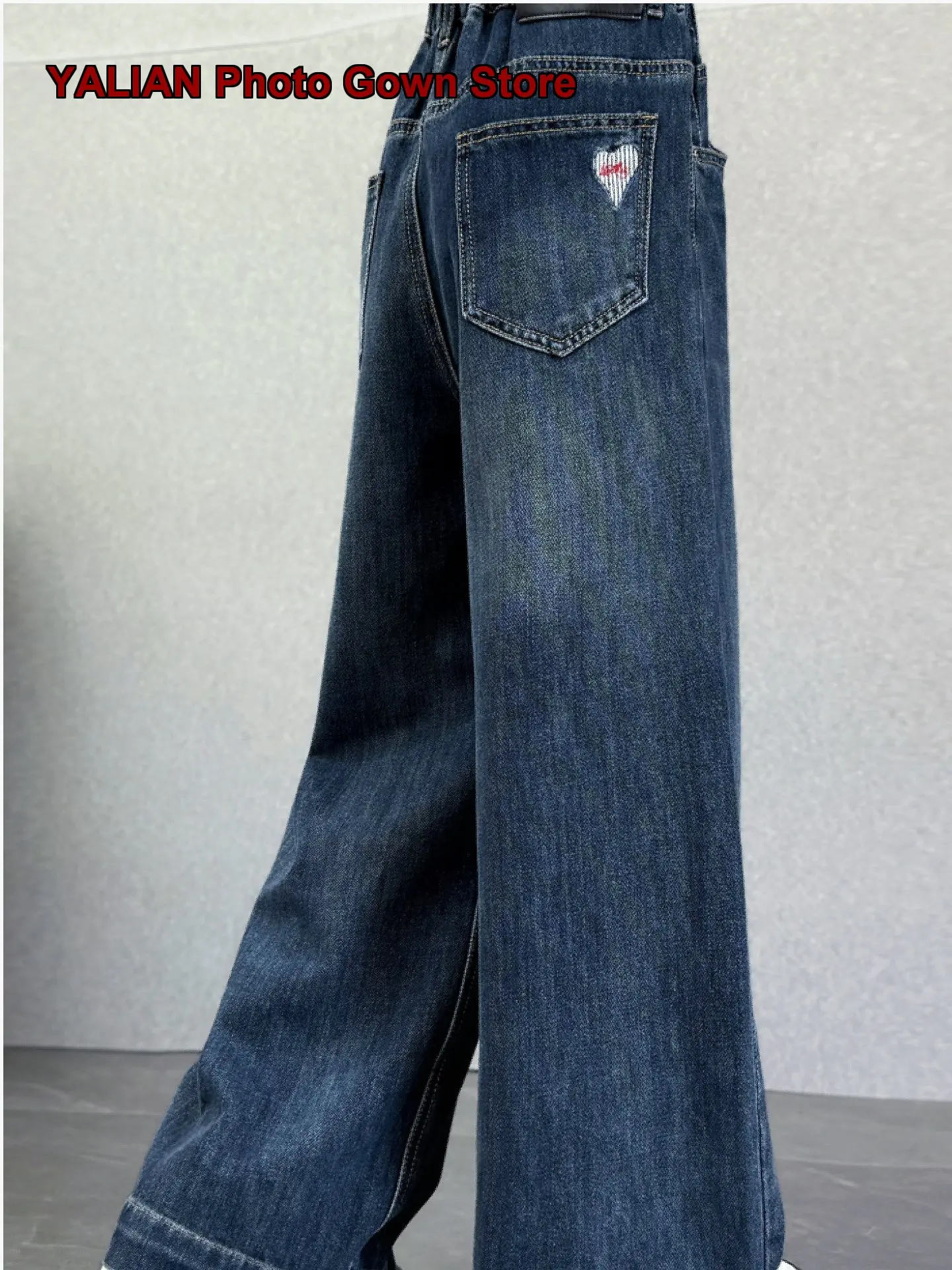 Girls Denim Pants Kids Spring Autumn Embroidered Pattern Trendy Style Older Kids