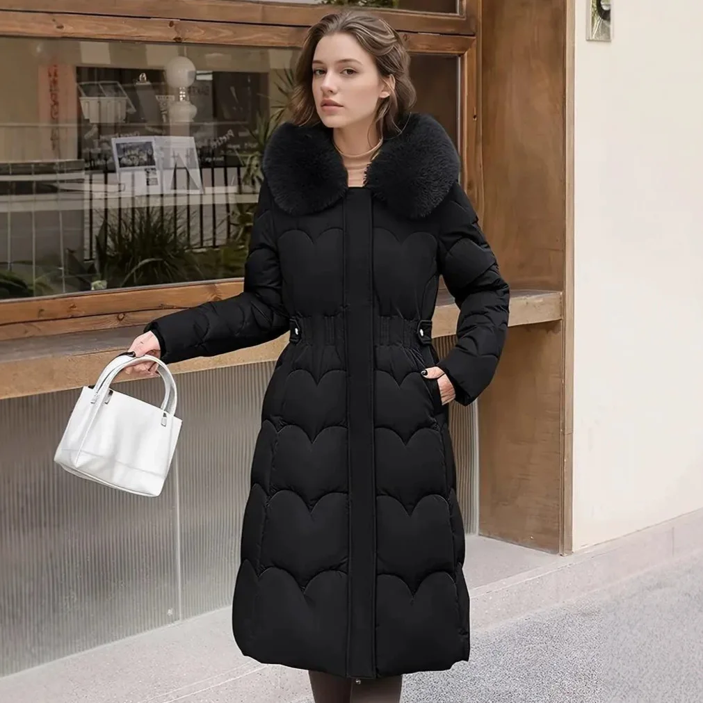 Women's Winter Parkas Coat 2026 Warm Slim Over The Knee Ladies Outerweat Loose Korean Version Elegant Lady Cotton Jacket