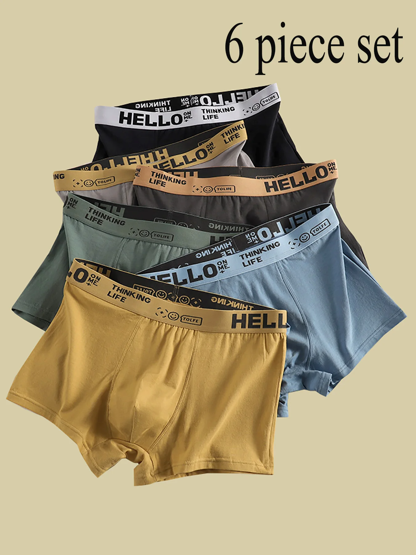 

Набор из 6 предметов! Шесть цветов! Удобные, дышащие, спортивные и эластичные мужские трусы из хлопка.