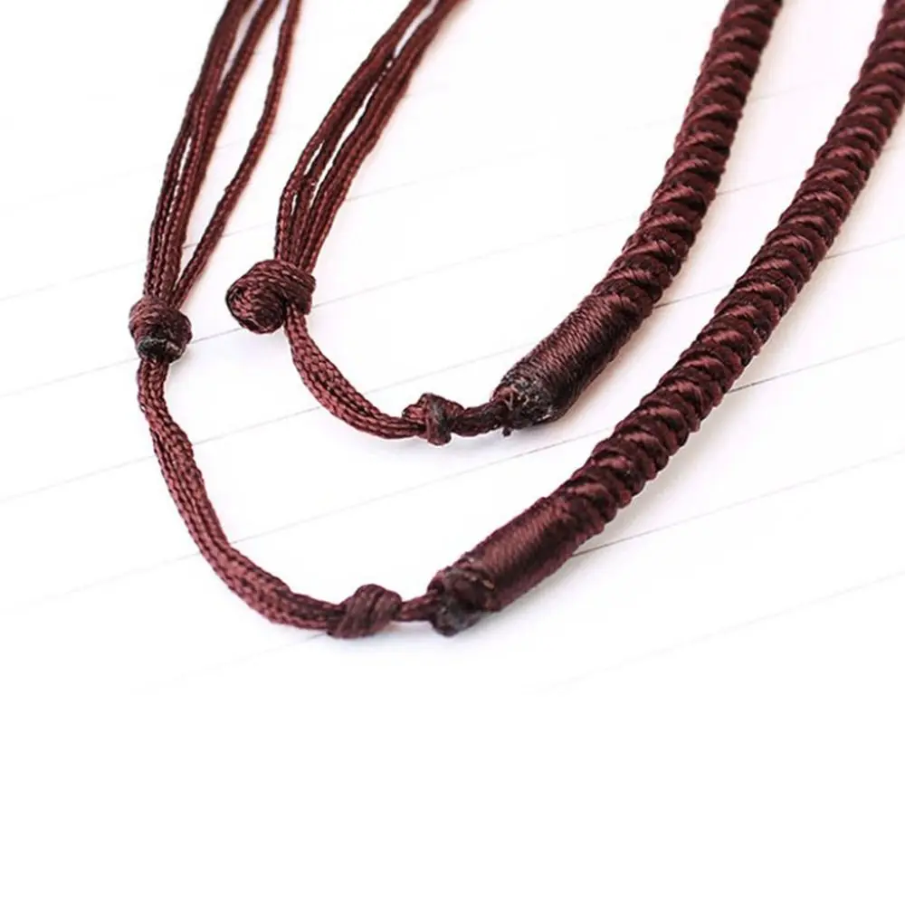 Sandalwood Pendant Natural Stone Pendant Wooden Bead Necklace Long Sweater Chain Buddhist Jewelry Accessories Women Necklace