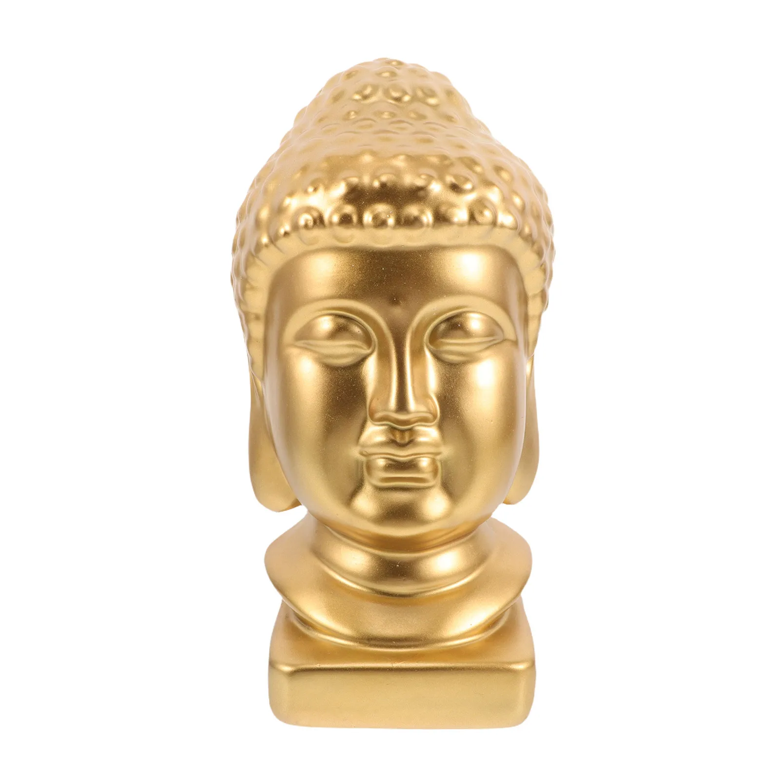 Resin Buddha Head Art Serene Zen Meditation Statue for Living Room Entryway Spiritual Yoga Home Decoration