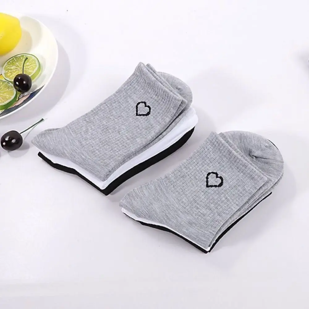 

Fashion Sweet Women Socks Sweat Absorption Comfortable Heart Patterned Socks Breathable Casual Socks Spring Summer