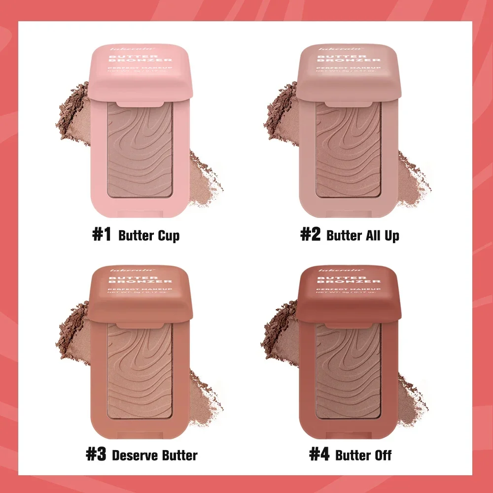 كريم الزبدة البرونزي للنساء مقاوم للماء جينتييل فتاة عارية ماكياج حريري لامع أحادية اللون أحمر الخدود مستحضرات التجميل الوجه الكورية #5