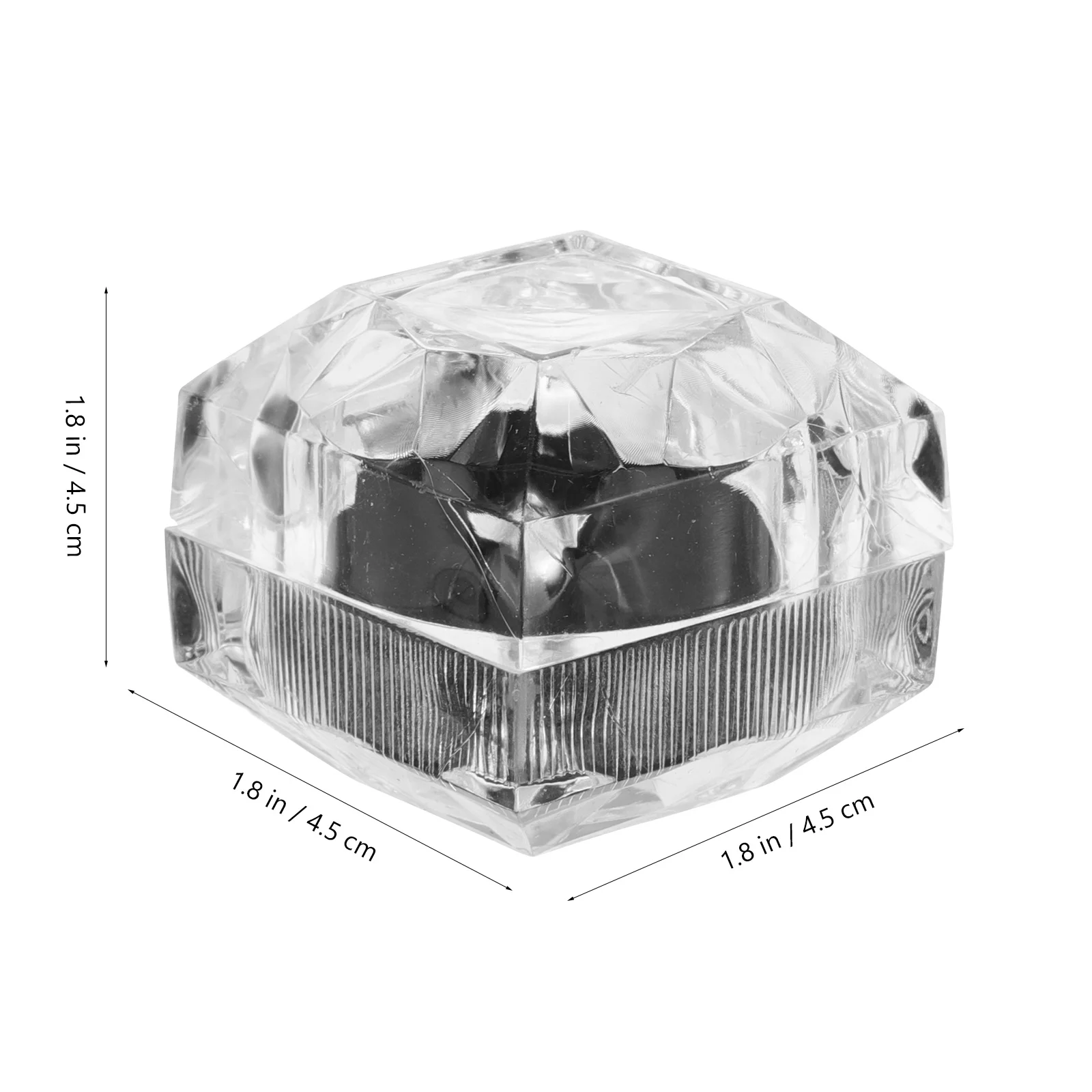 10Pcs Acrylic Jewelry Organizer Box Transparent Ring Storage Box Small Jewelry Containers for Wedding Engagement