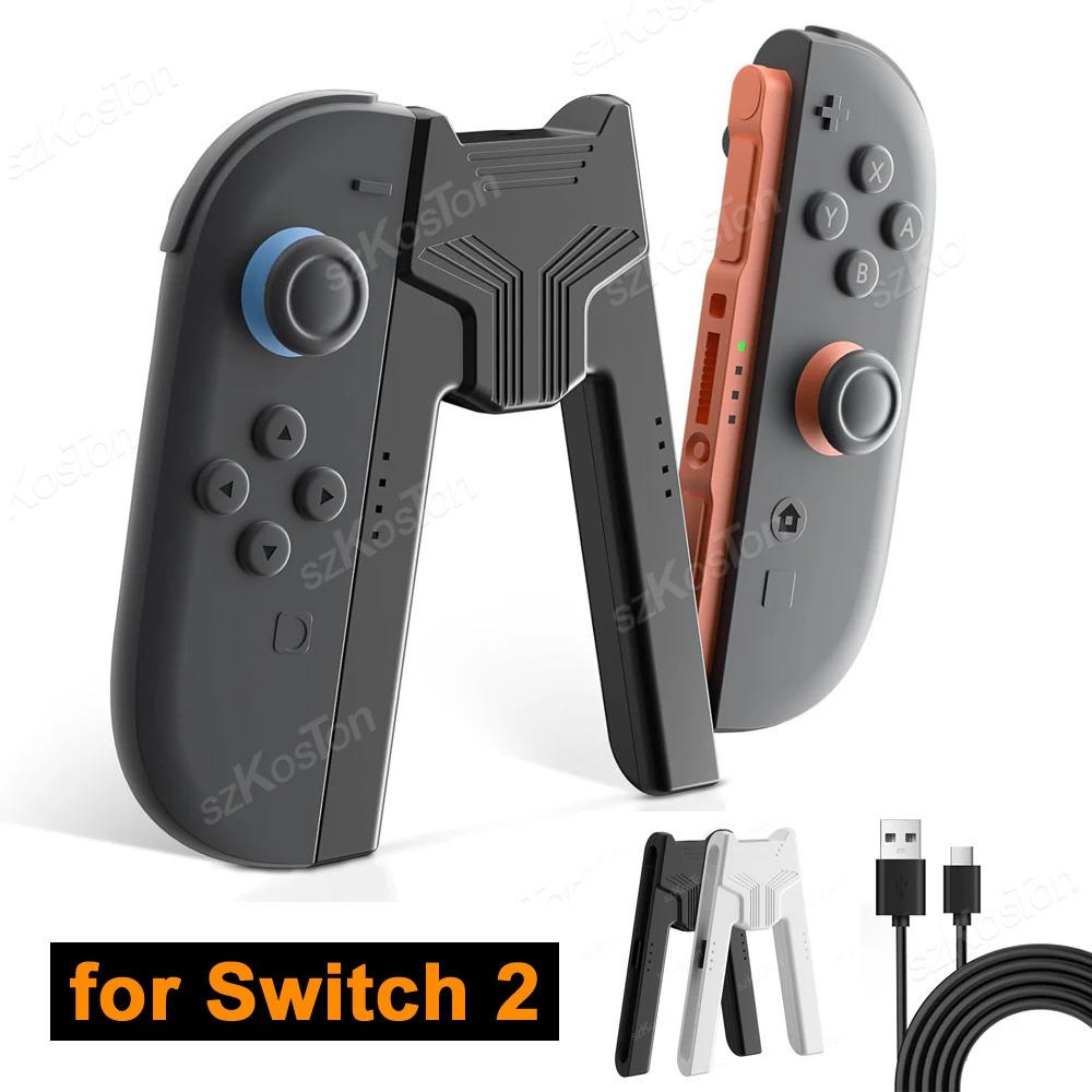 

Charging Grip for Switch 2 Controller Handle Play While Charging Ergonomic V-Shape Stand for Switch2 Gaming Accessories
