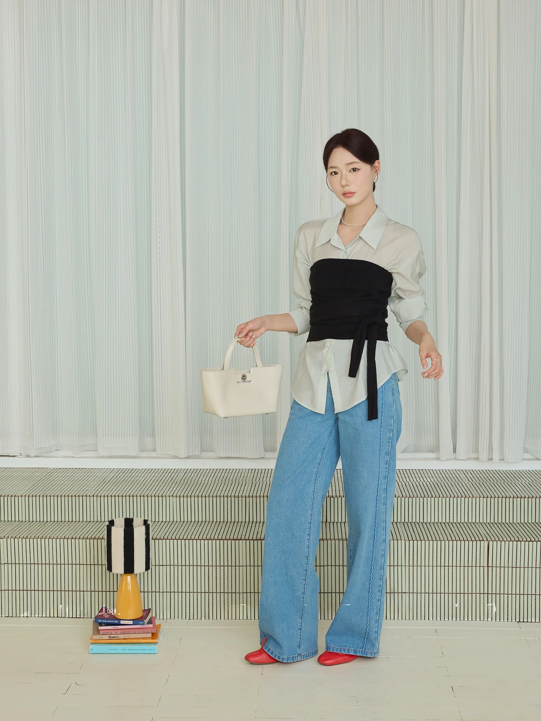 

Женская шерстяная блузка Sunine с большим цветочным принтом, свободного кроя, удобная, нежного дизайна, с бантом, в корейском стиле, для повседневной носки, весна