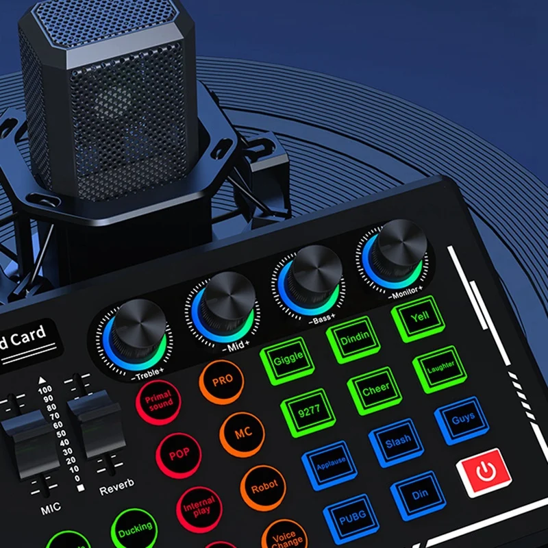 يوميا V88 جهاز مزج الصوت USB كارت الصوت الخارجي سماعة الرأس ميكروفون البث المباشر كارت الصوت للهاتف المحمول الكمبيوتر