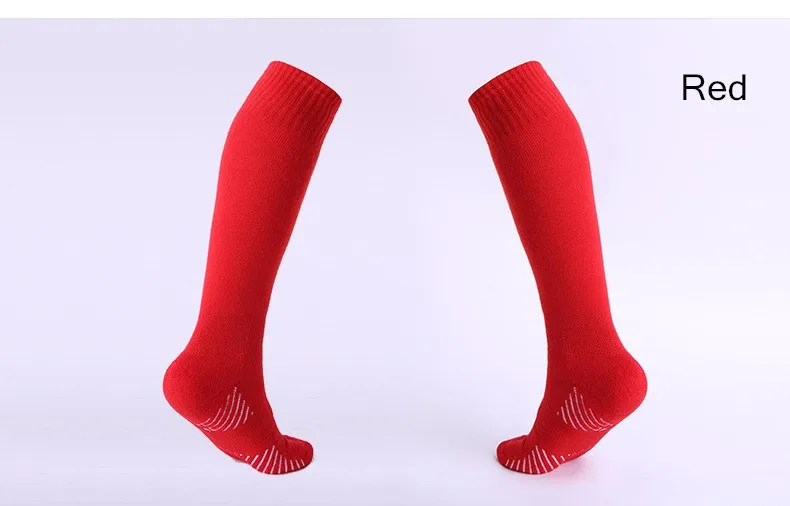 Children Professional Sports Soccer Socks Pure Color Knee-High Boy girls Deodorization Towel football compression Sock for kids