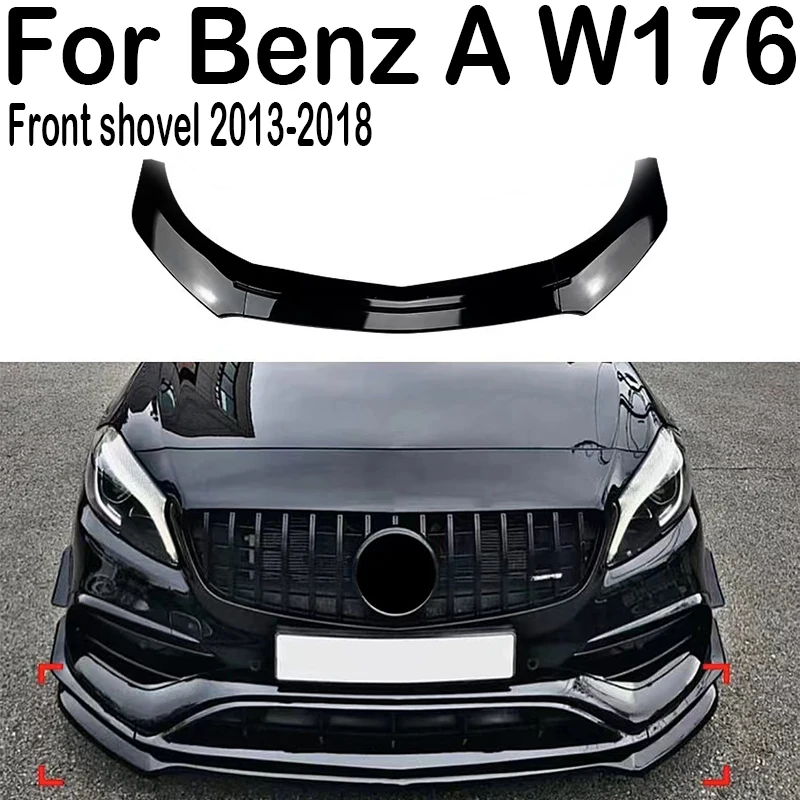 

For Mercedes Benz A Class W176 A200 A260 A45 Front Bumper Lip Chin Spoiler Splitter Diffuser Tuning Accessorie 2013-2018