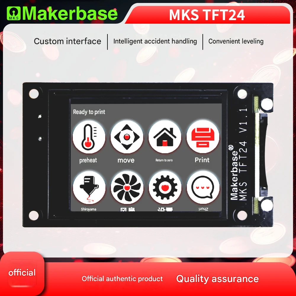 

Makerbase MKS TFT24 3D Printer 2.4 Inch Full Color Touch Screen Display Smart Controller