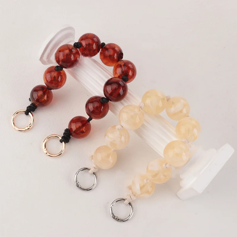 

Fashion Colorful Acrylic Pearl Beads Pendant Faux Pearl Bag Strap Beaded Belt Handles Shoulder Bag Chain MobilePhone Accessories