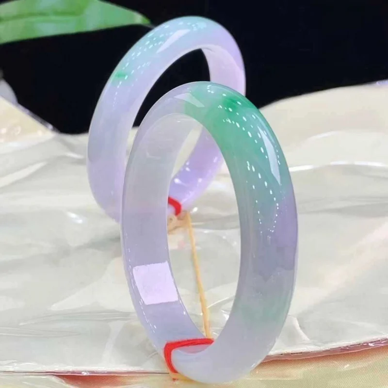 سوار الزمرد الطبيعي للنساء ، اليشم العائم الملون ، هدية ساخنة أصيلة لصديقته ، شهادة حرق ، الربيع #3