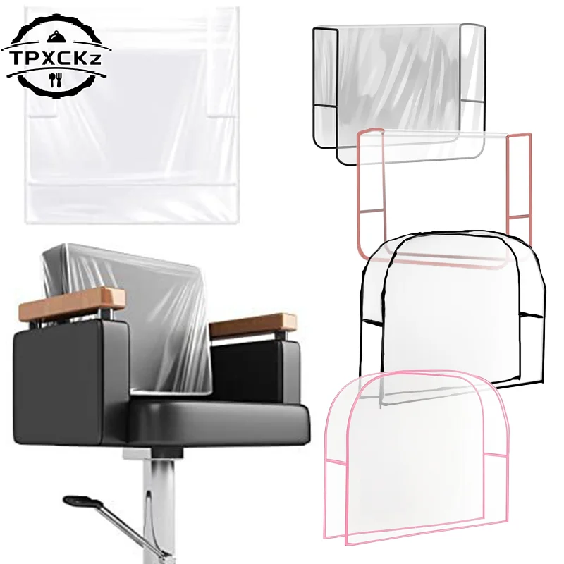 1Pcs Salon Chair Cover PVC Clear Hairdressing Chair Covers Protectors Universal Waterproof Barber Chair Back Covers Round/Square