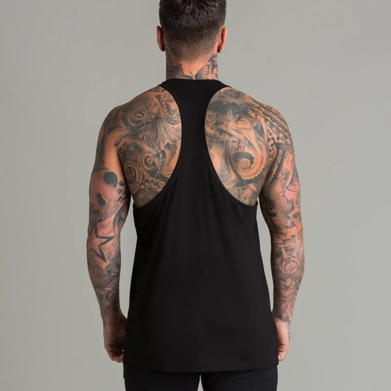 Men's Gym Tank Tops Cotton Muscle Running Vests Y-Back Bodybuilding Sleeveless Shirt Workout Athletic Fitness Singlets