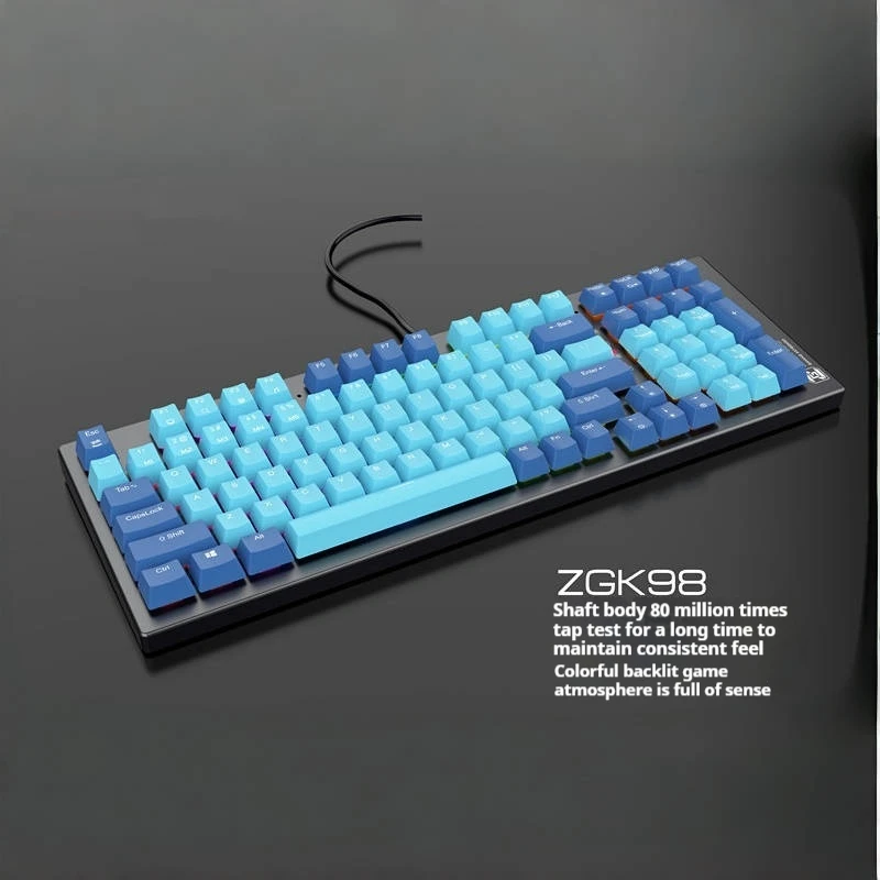 Zgk98 Mechanical Keyboard Full Key Hot-Swappable 98% Optical Axis Metal Shell Pbt Keycap E-Sports Game Entertainment Keyboard