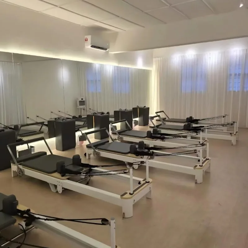 Customized Lightweight Commercial Mini Foldable Exercise Core Bed Aluminium Alloy  Portable Pilates Reformer