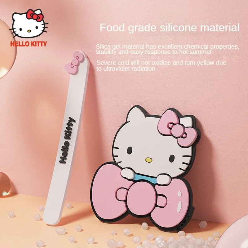 Sanrio Hello Kitty Car Door Handle Reversing Mirror Anti-Collision Strip Cartoon Silicone Scratch Stickers Rubbing Decoration