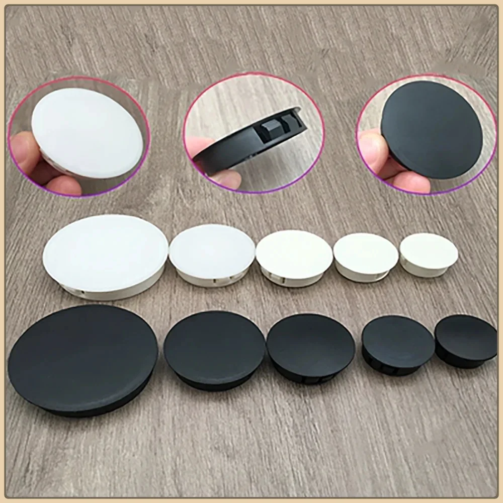 

Diameter 5-60mm Furniture Table Box Extra Hole Dust Caps Plugging 5 Color Nylon Hole Plug Plastic Round Snap-on Cover