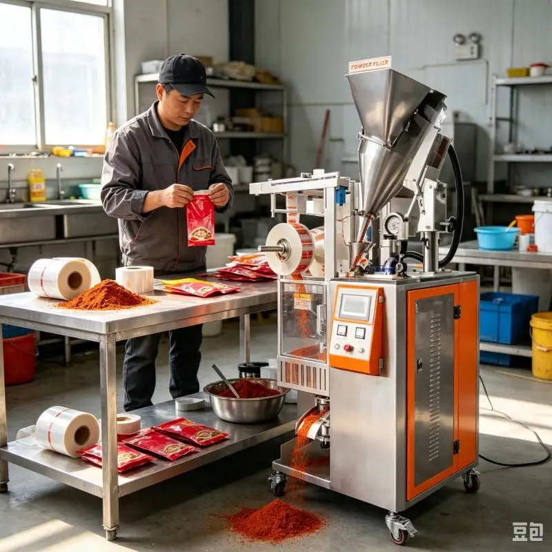 Vertical Coffee Pouch Fill Small Sugar Package Bag Fine Powder Pack Machine Automatic Film Plastic Paper Wrapping