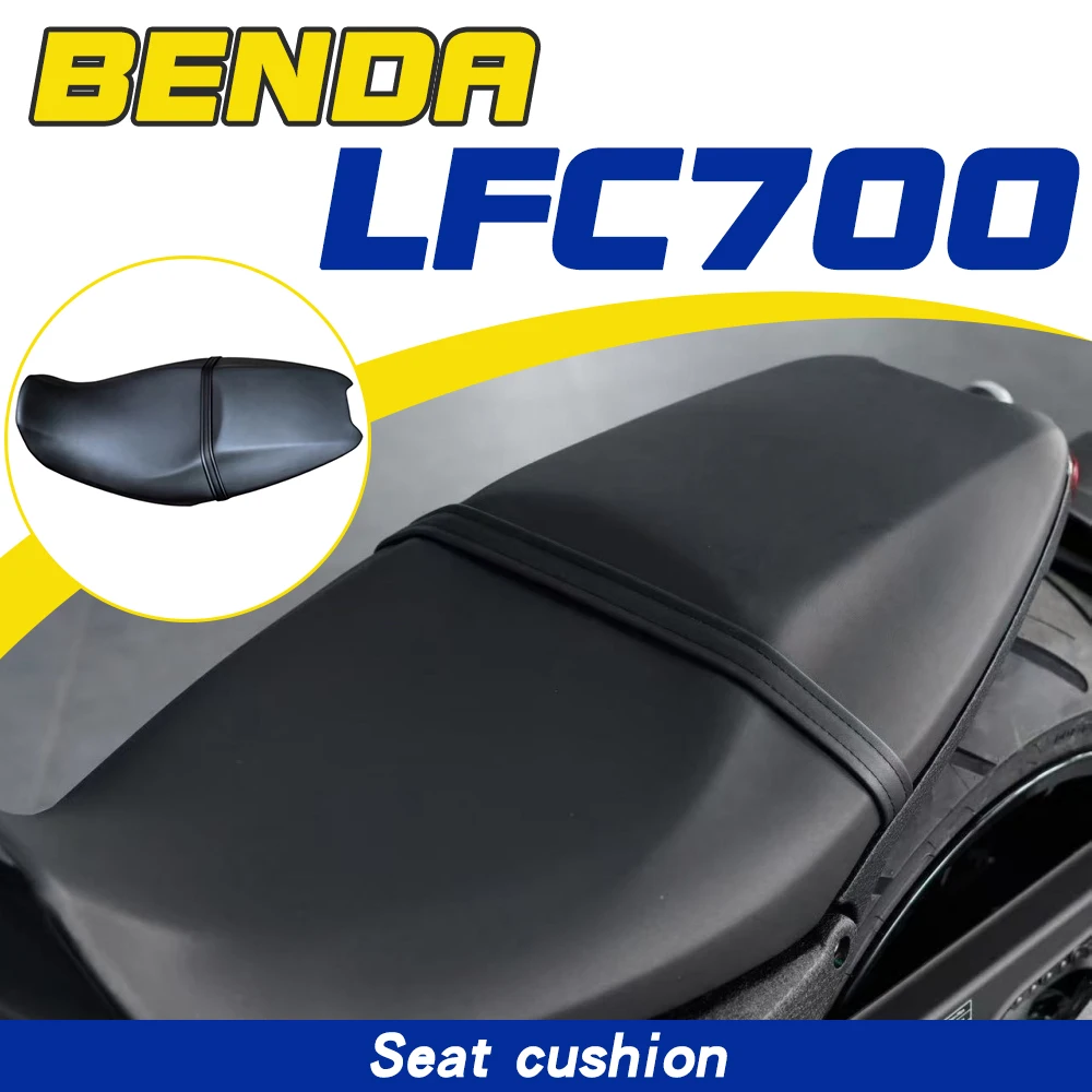 Original parts for Benda LFC 700 motorcycles, including seat cushions, seat assemblies, and one-piece seats (BD700-2).