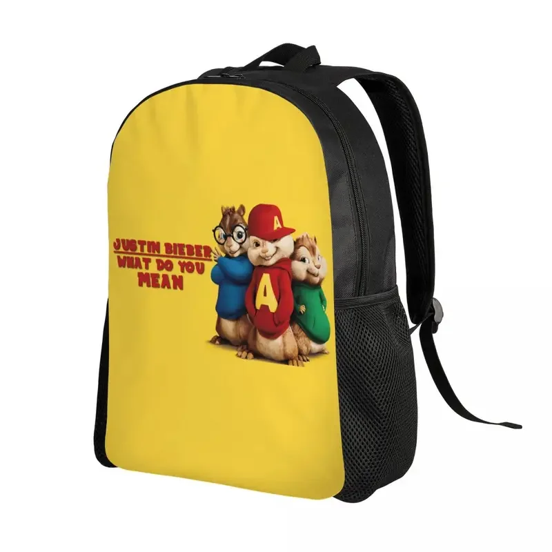 Custom Alvin Seville Theodore Simon Backpack The Chipmunks Cartoon School College Travel Bags Bookbag Fits 15 Inch Laptop