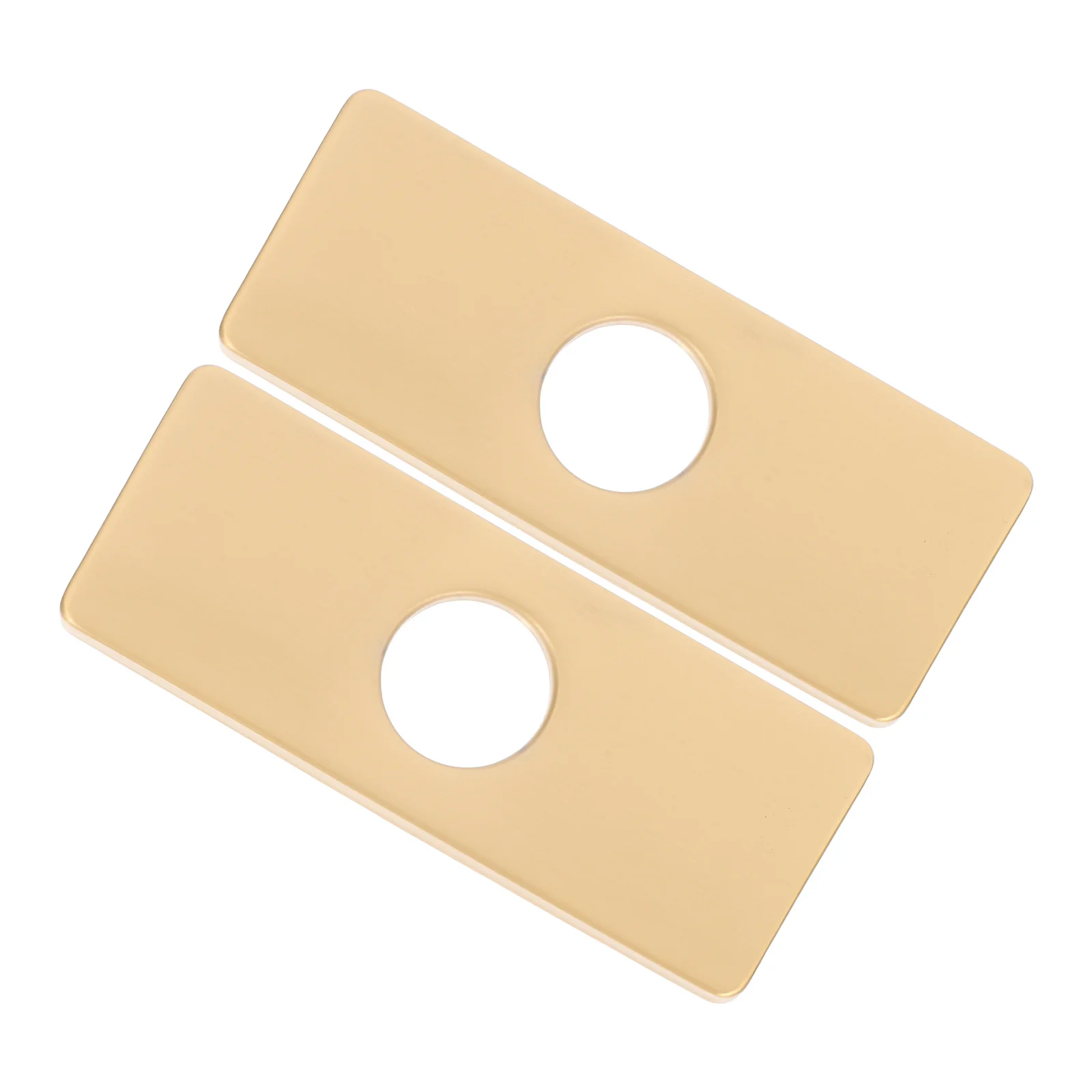 2 قطعة مياه الحنفية قاعدة الزخرفية لوحة الفولاذ المقاوم للصدأ مستطيلة غطاء ثقب الحوض للحمام تركيبات صنبور المطبخ دش